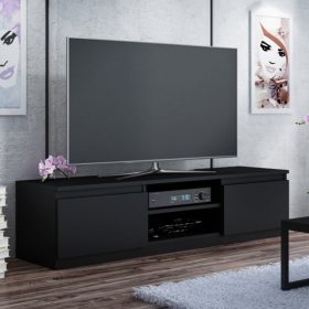   (Értékcsökkentett) Baltrum RTV140 TV állvány, 140x36x40 cm, fekete (sarok sérülés)