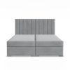 Agen ágy, bársony, 160 x 200 ágyneműtartóval, szürke