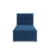 Calvi egyszemélyes ágy, bársony, ágyneműtartóval, kék