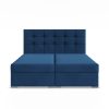 Elda ágy, bársony, 160 x 200 ágyneműtartóval, kék