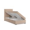 Elda egyszemélyes ágy, bársony, ágyneműtartóval, bézs