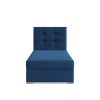 Elda egyszemélyes ágy, bársony, ágyneműtartóval, kék