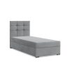Elda egyszemélyes ágy, bársony, ágyneműtartóval, szürke