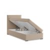 Elda egyszemélyes ágy, szövet, ágyneműtartóval, bézs