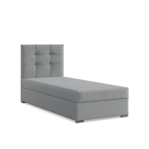 Elda egyszemélyes ágy, szövet, ágyneműtartóval, szürke