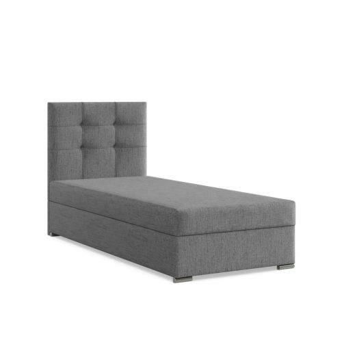 Elda egyszemélyes ágy, szövet, ágyneműtartóval, szürke