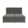 Vicenza ágy, bársony, 180 x 200 ágyneműtartóval, sötétszürke
