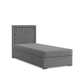   Vicenza egyszemélyes ágy, szövet, ágyneműtartóval, szürke