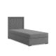 Vicenza egyszemélyes ágy, szövet, ágyneműtartóval, szürke