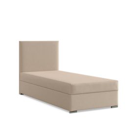 Zonza egyszemélyes ágy, szövet, ágyneműtartóval, bézs