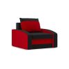 Monviso fotel, normál szövet, hab töltőanyag, szín - fekete / piros