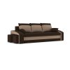 Monviso kanapéágy 2 db puffal, normál szövet, hab töltőanyag, bal oldali puff tároló, barna / cappuccino