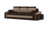 Monviso kanapéágy 2 db puffal, normál szövet, hab töltőanyag, bal oldali puff tároló, barna / cappuccino