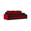 Monviso kanapéágy, normál szövet, hab töltőanyag, szín - fekete / piros