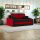 Monviso kinyitható kanapé, normál szövet, szín - fekete / piros