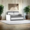 Pollino kinyitható kanapé, normál szövet, hab töltőanyag, szín - szürke / fehér