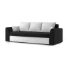 Numbur kanapéágy,  normál szövet, hab töltőanyag, szín - fekete / fehér