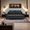 Faito VIII kinyitható kanapé, szín - hamuszürke / fekete