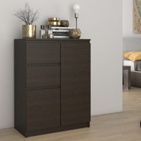 Milanga 2D2S fiókos szekrény, 70x97x40 cm, wenge