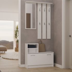 Drohmo GAR előszobafal, 85x180x24 cm, fehér