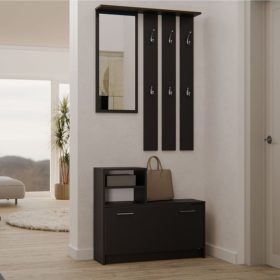 Baltrum GAR előszobafal, 85x180x24 cm, fekete