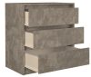 Arosa K3 fiókos szekrény, 70x78x43 cm, beton