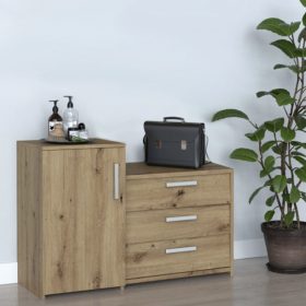 Shannan Paris előszoba bútor, 99x68x36 cm, tölgy