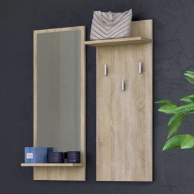 Odell Riva tükrös fogas, 35x90x16 cm, sonoma