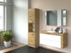 Shannan S40 fürdőszoba szekrény, 40x170x30 cm, tölgy