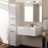 Drohmo S43 fürdőszoba szekrény, 40x170x30 cm, fehér
