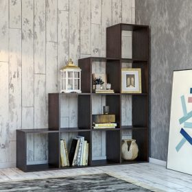 Milanga Step 4X4 polc, 153x153x30 cm, wenge