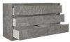 Arosa K140 2X3 komód, 138x75x40 cm, beton