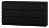 Baltrum M6 140 2X3 komód, 138x77x40 cm, fekete