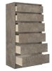Arosa K6 komód, 70x139x43 cm, beton
