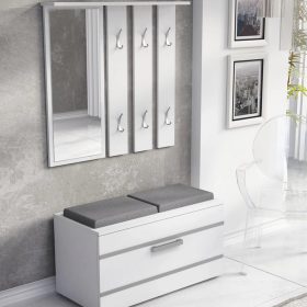 Drohmo Opal előszobafal, 85x45x35 cm, fehér