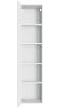 Thirassia Vida 9 faliszekrény, 40x180x30 cm, fényes fehér