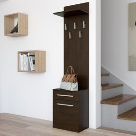   Milanga Na Buty Duo előszoba szekrény fogassal, 50x180x35 cm, wenge színben