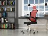 Forgó irodai szék, Dory, szövet, 64x123x54 cm, piros