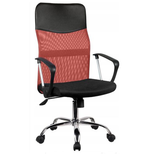 Forgó irodai szék, Nemo, hálós szövet, 61x107.5x50 cm, piros