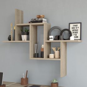   Odell Fiesta nyitott fali polc, tároló, 90x73,5x15 cm, sonoma