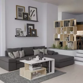   Odell Fiesta 4P nyitott álló polc, tároló, 59,5x140x30 cm, sonoma