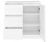 Drohmo 1D3S + 2D3S fiókos szekrény, 75x200x40 cm, fehér