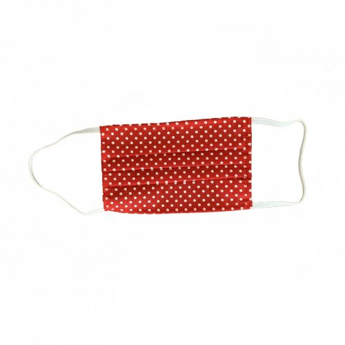 Mosható szövet maszk, nők számára, 5 db / csomag, piros-pöttyös