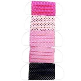   Mosható szövet maszk, felnőtt nők számára, 5 db / csomag