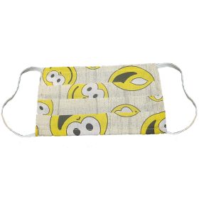   Mosható szövet maszk, gyermekek számára, 5 db / csomag, bézs-smile