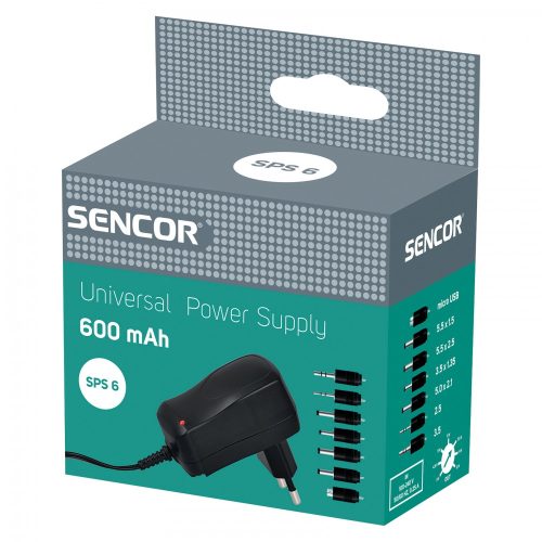 Sencor SPS 6 adapter 600mA univerzális (AD 1)