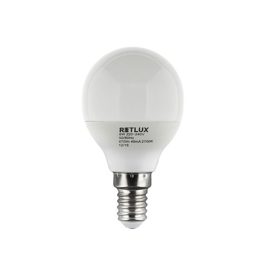 Retlux RLL 268 G45 E14 miniG 6W WW LED izzó (meleg fehér 2700K)