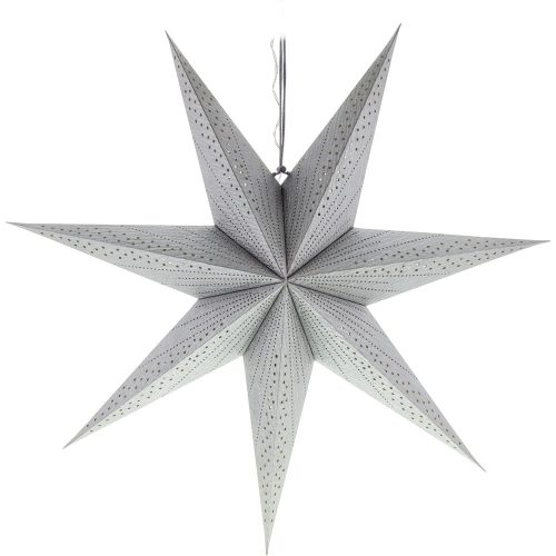 Retlux RXL 340 karácsonyi dekoráció, világító papír csillag, ezüst, 10 LED, meleg fehér