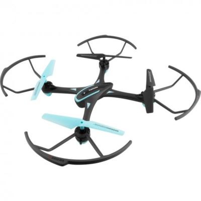 Quadcopter, drón, 30 cm, haladók részére, 50 m hatótáv, fekete-neon