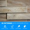 3D PVC falpanel Fehérített tölgy famintás